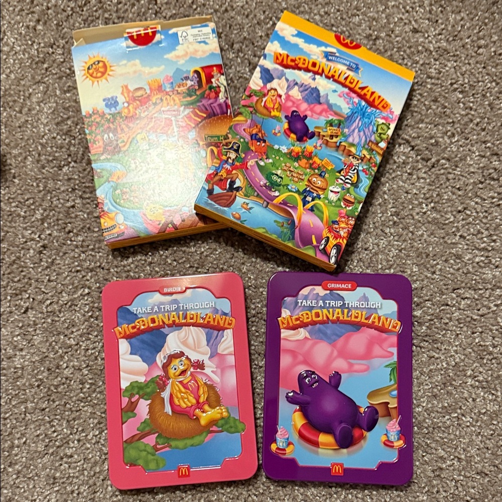 McDonald's McDonaldland Trading Cards - Pink & Purple Character Set